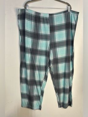 Secret Treasures Blue Plaid Pajama Pants 3X (22W-24W)